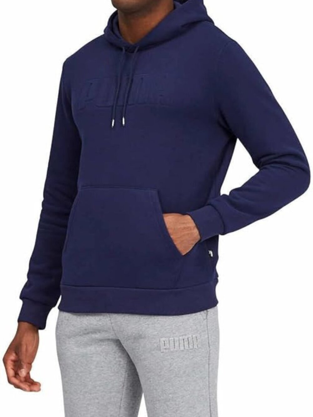Puma Mens Mid-weight Modern Basics V2 Fleece Hoodie  COLOR  BLUE  SIZE XL